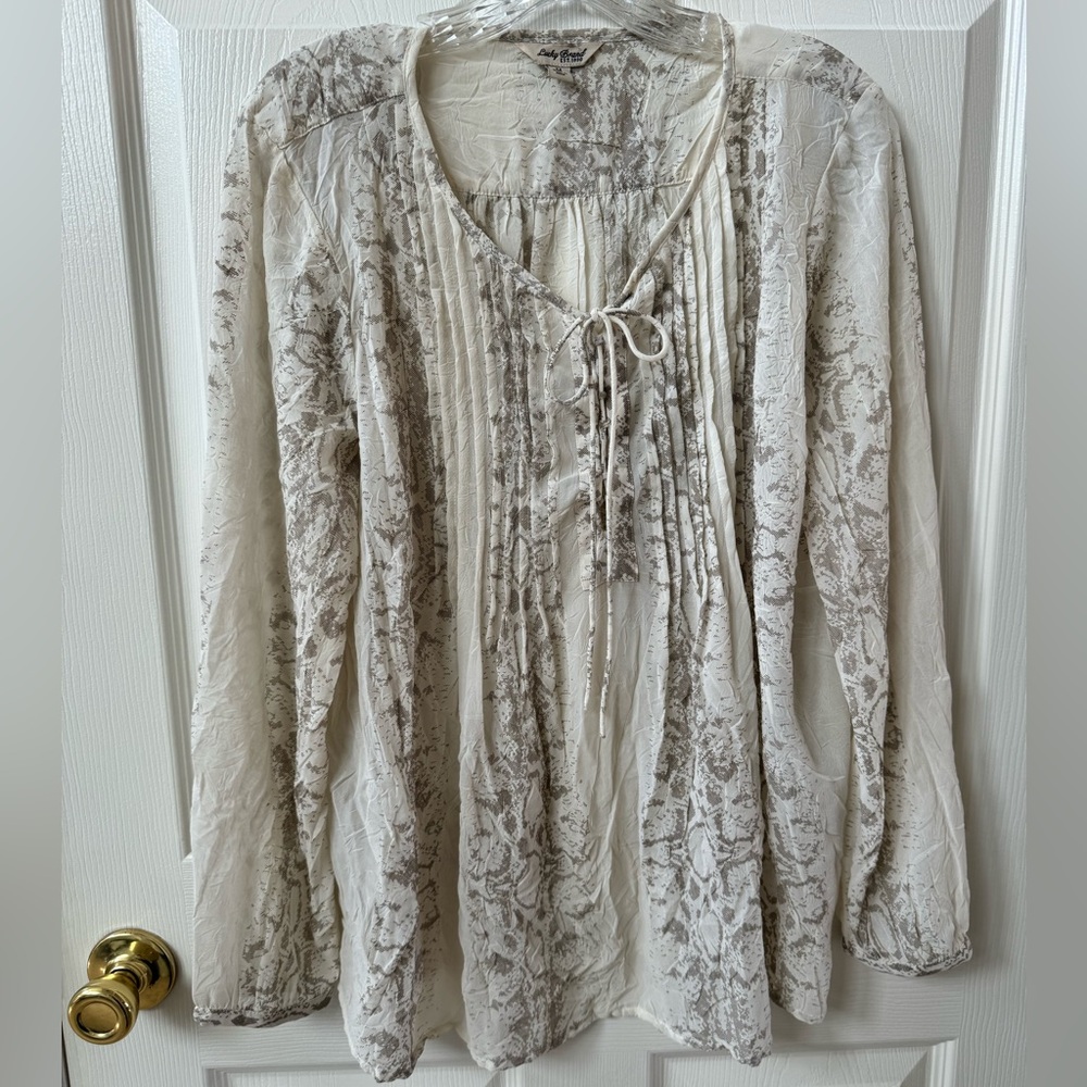 Lucky Brand boho sheer top - Medium